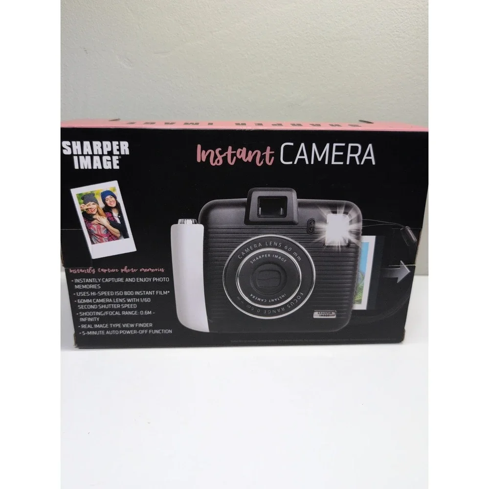 Sharper Image IC2018 Instant Camera - Black/White Compact‎ 60mm Lens